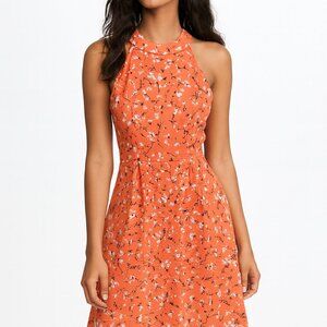 Copper Key Fit & Flare Dress Bare Shoulder Size Small EUC